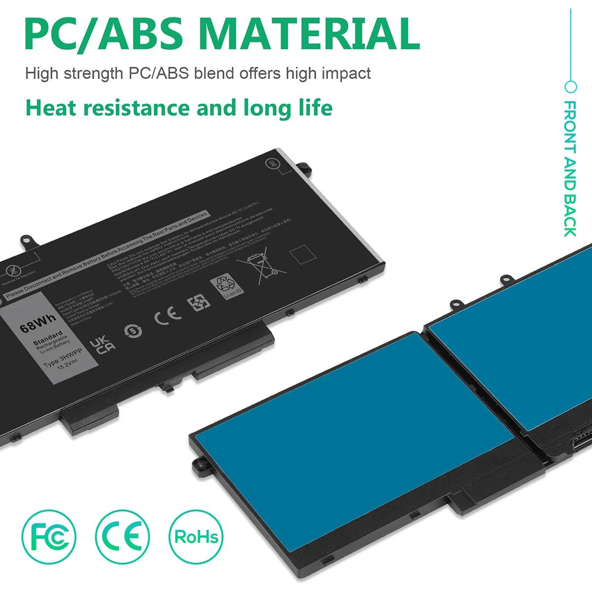 3HWPP Laptop Battery for Dell Latitude 5401 5410 5411 5501 Precision 3541 3551