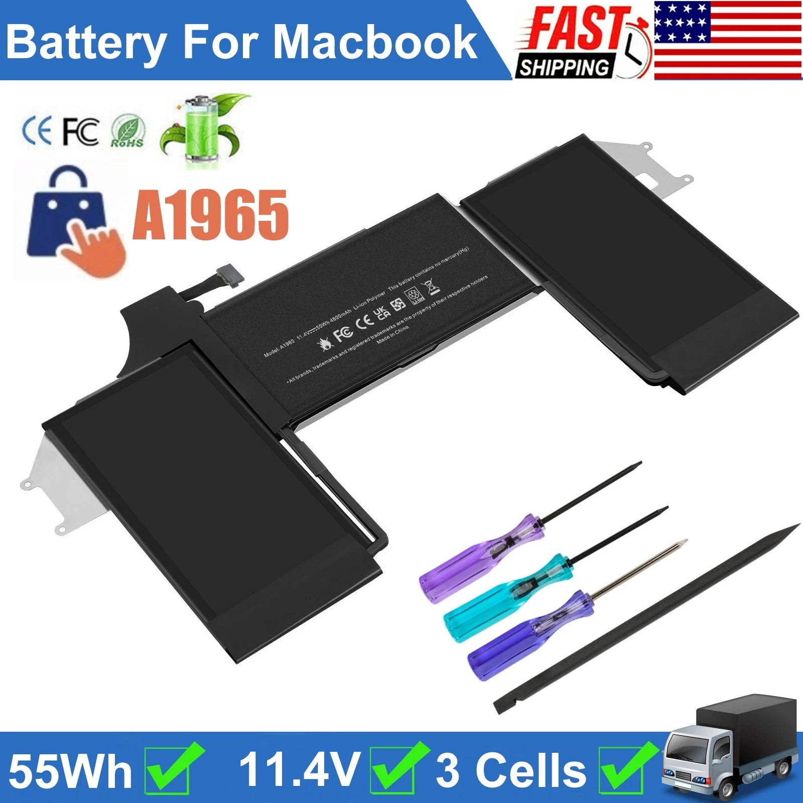 ?LOT A1965 A2179 A1932 Battery for MacBook Air 13" Retina Early 2018 2019 2020
