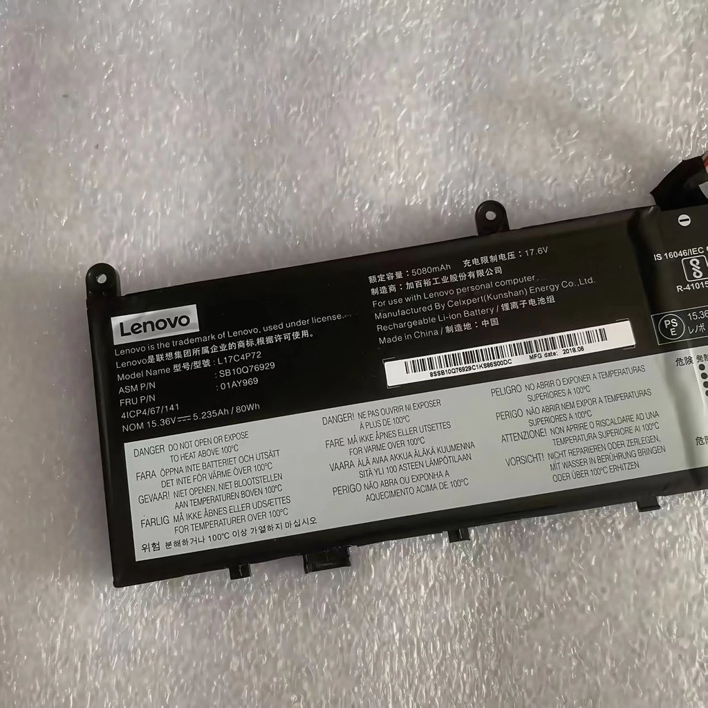 Genuine 01AY969 Battery For Lenovo ThinkPad X1 Extreme 1st Gen/2nd Gen L17C4P72
