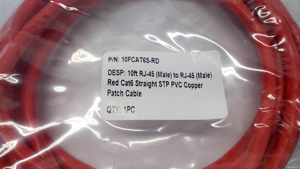 Lot of 10 - Cat6e Ethernet Patch Cable RJ45 Internet Cat5e Cable - 10 feet