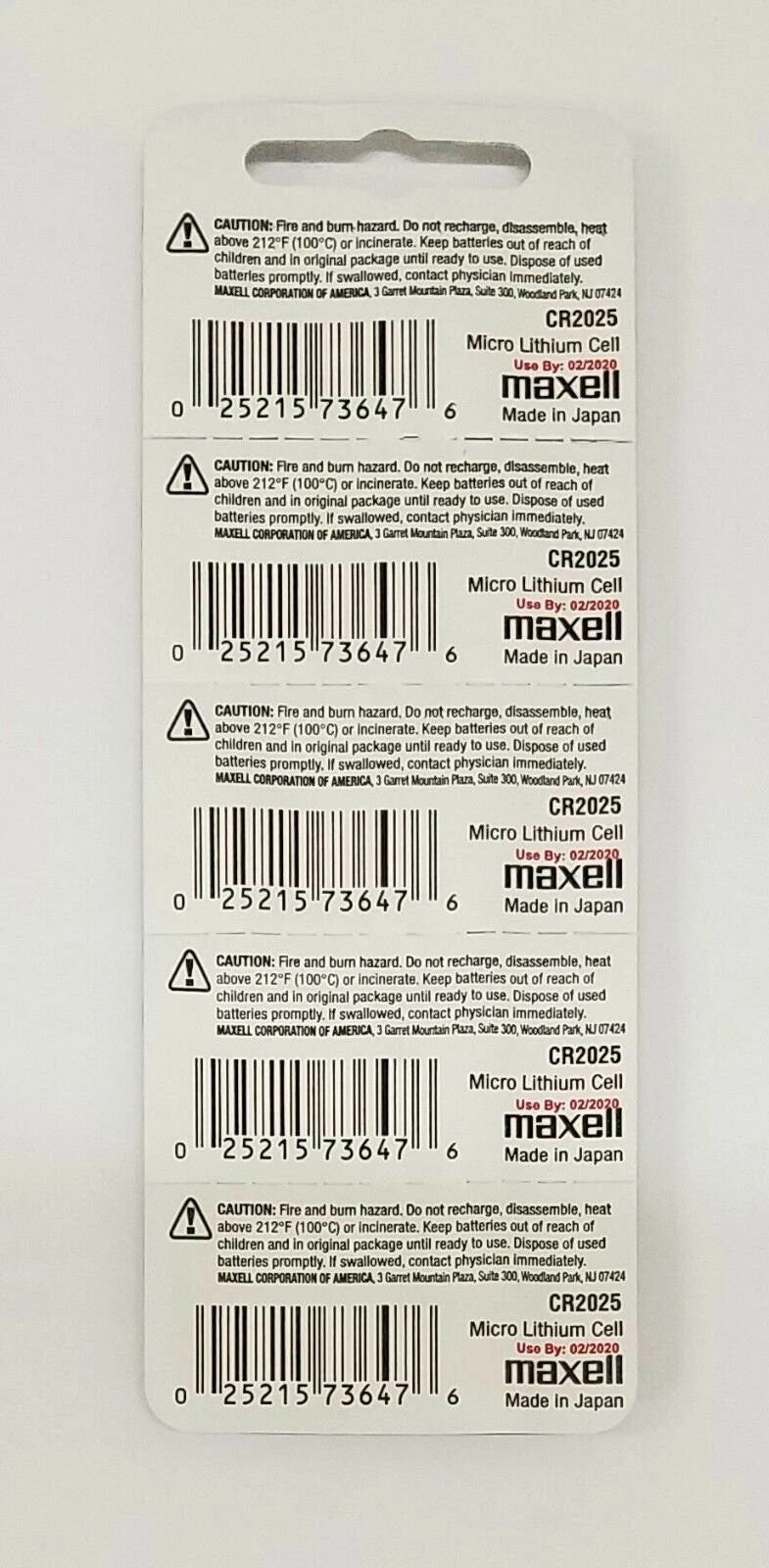 1 pcs x Maxell CR2025 Battery 3V Lithium Button Coin Cells Batteries GENUINE U.S