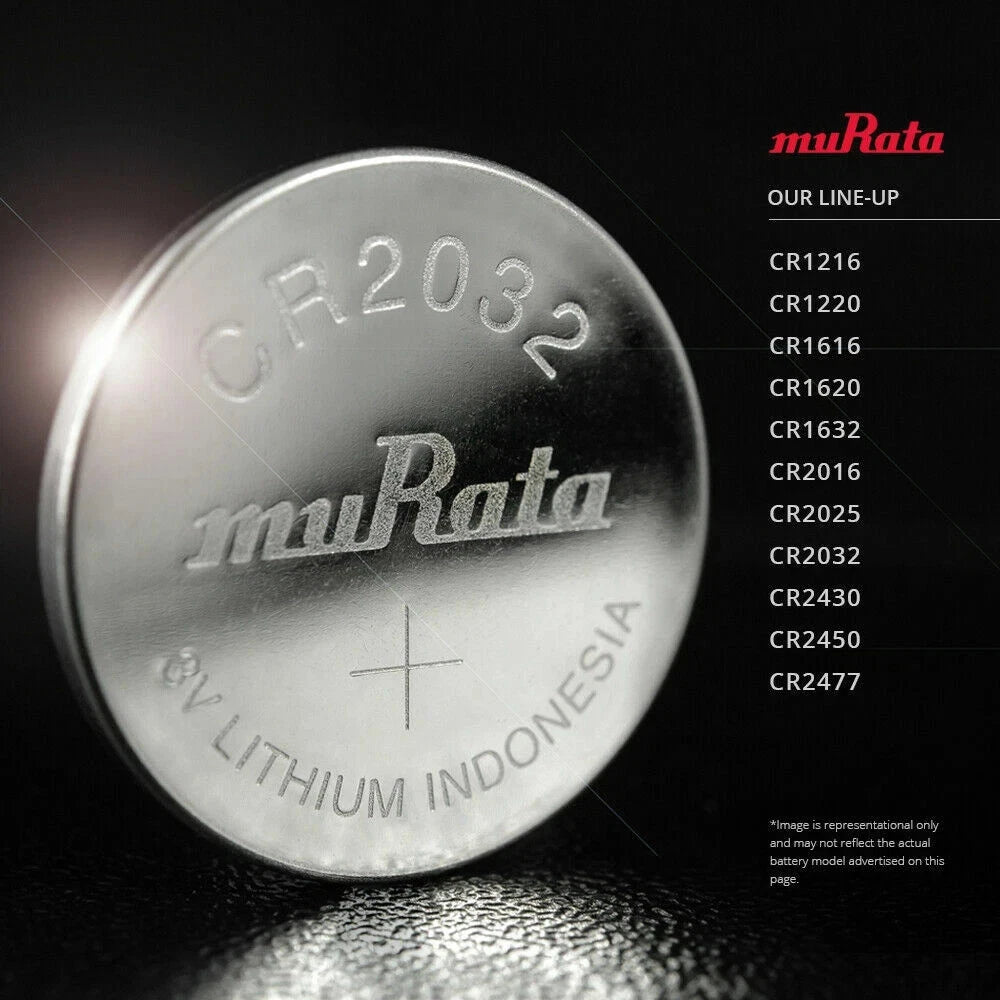 50 x Murata/Sony CR2032 2032 DL2032 3V Button Lithium Coin Battery EXP 2032 +