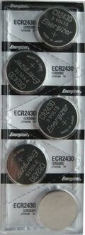 5 Energizer 2430 ECR2430 CR2430 Lithium 3-Volt Coin Cell Batteries