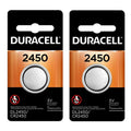 2 Pcs Duracell 2450 DL2450 CR2450 3V Coin Cell Lithium Button Battery