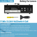 Battery L19L4PDC For Lenovo Ideapad Yoga 7-14ITL5 Series L19M4PDC L19C4PDC 71Wh