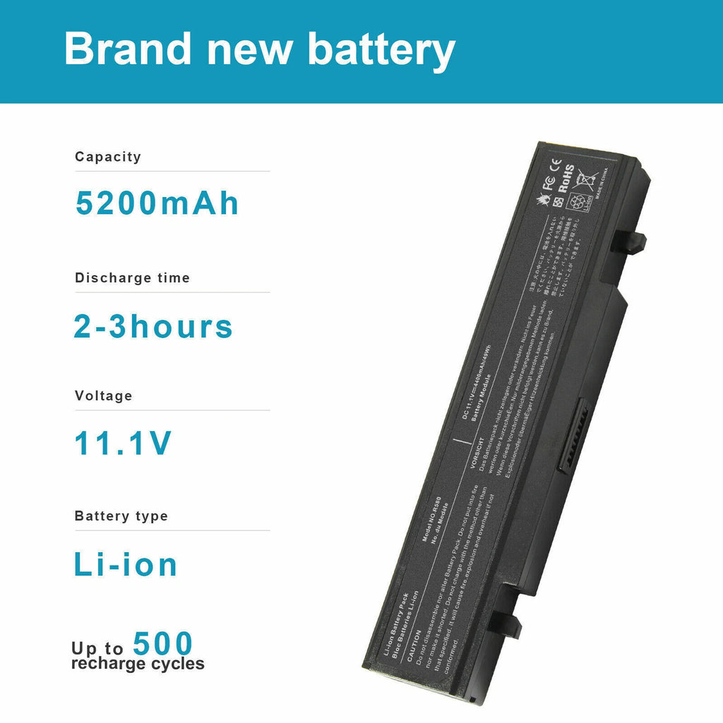 R580 Battery for Samsung R428 R480 R590 R780 AA-PB9NC6B AA-PB9NS6B 6 Cells NEW