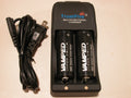 2 VAMPED IMR 26650 65A HIGH DRAIN RECHARGEABLE BATTERY 3.7v w/ TR-006 CHARGER