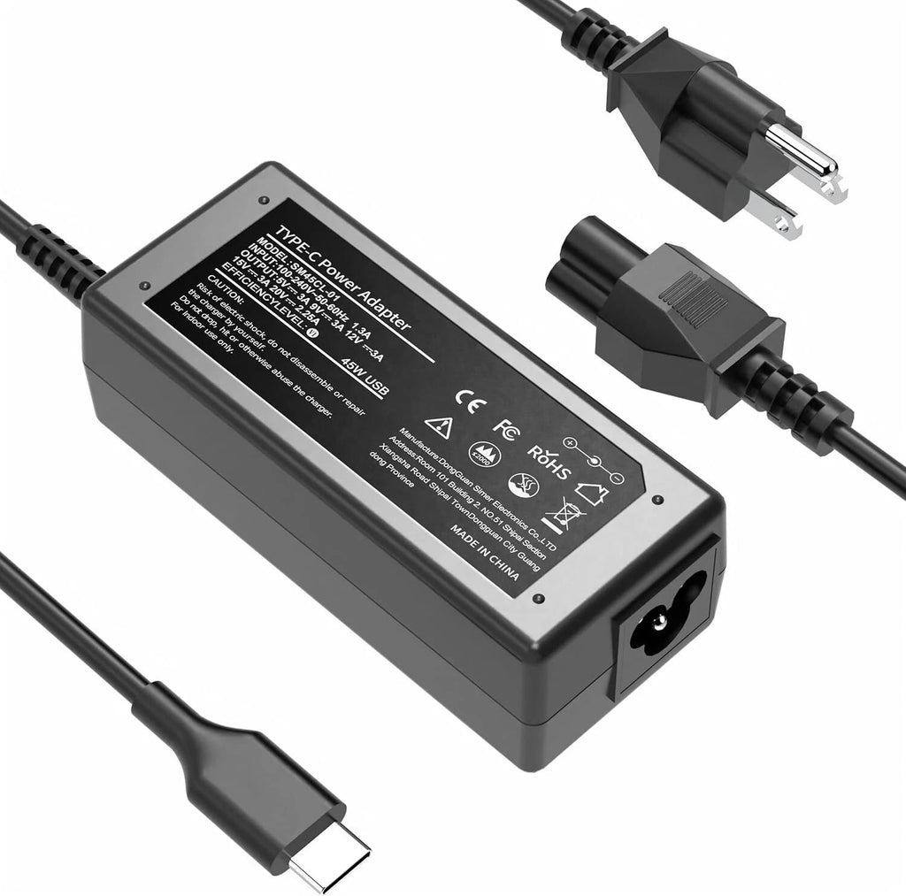 Chromebook 45W USB-C Laptop Charger Adapter for HP/Lenovo/Dell/Samsung/Acer
