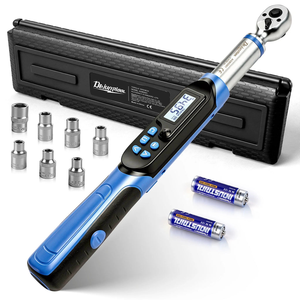 ??3/8" Digital Torque Wrench 3-60NM 2.21-44.28 FT.LB+7Sockets &2*Battery 2026NEW
