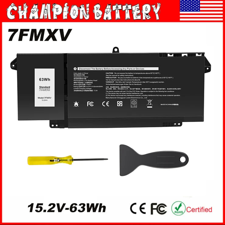 7FMXV Battery For Dell Latitude 5320 7320 7420 7520 TN2GY 9JM71 1PP63 HDGJ8