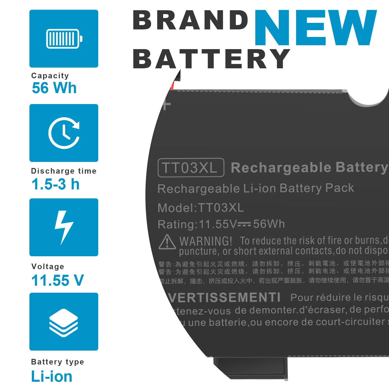 TT03XL Battery for HP EliteBook 755 850 G5 G6 ZBook 15u G6 932824-421 HSTNN-DB8K