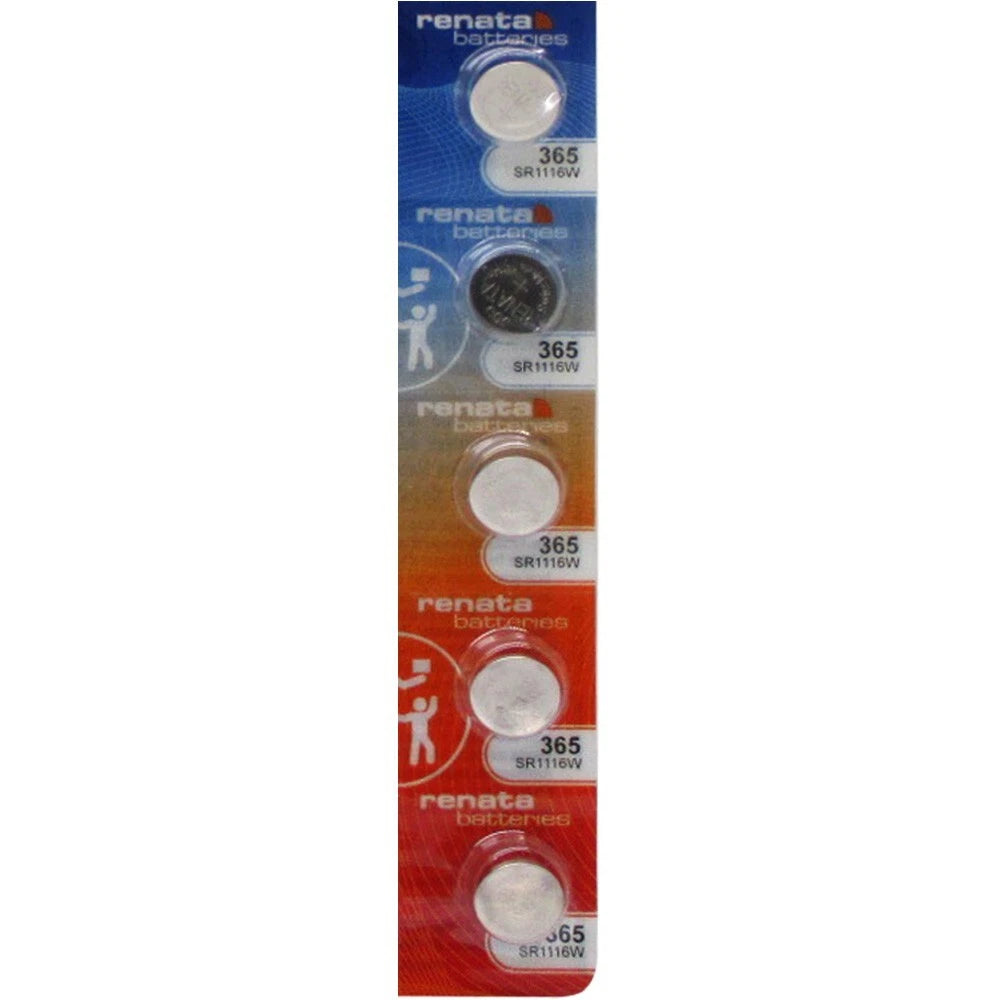 Renata 365 (SR1116SW) Coin Cell Silver Oxide Batteries 5 Pcs