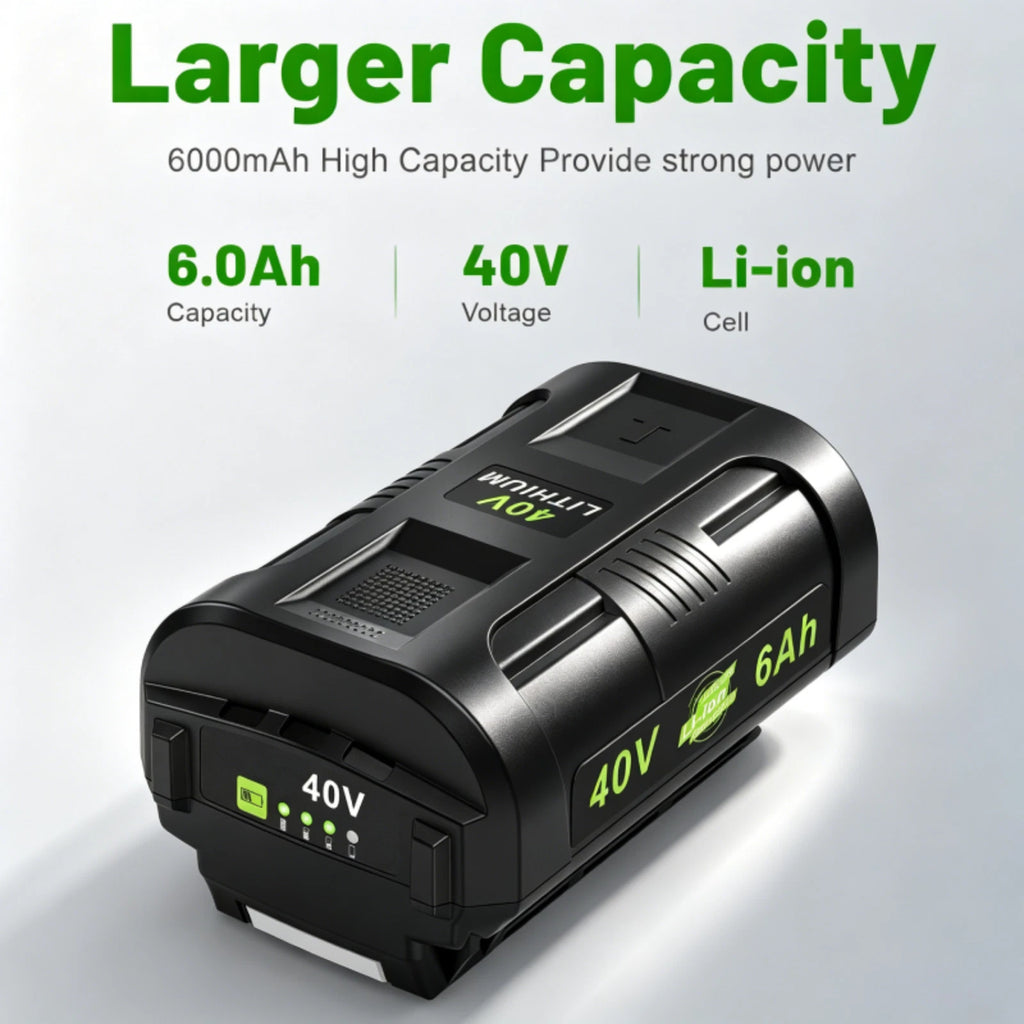 40V 6.0Ah Battery for Ryobi 40 Volt Lithium OP4050 OP40602 OP40261 OP4060 OP4030