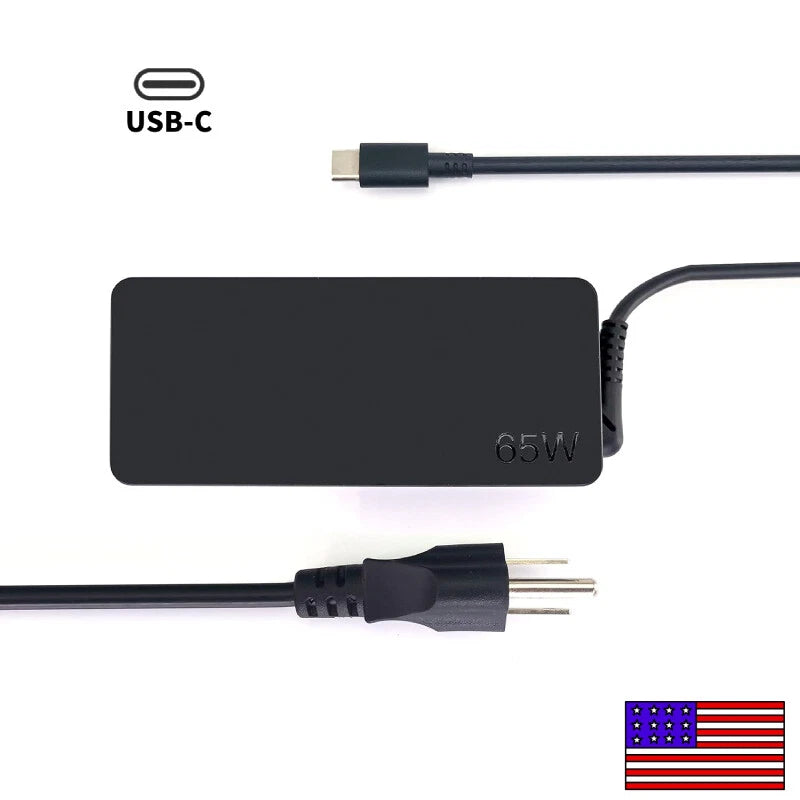 65W Laptop Charger Type C USB-C AC Adapter for Lenovo/Dell/Asus/MacBook Pro &Air