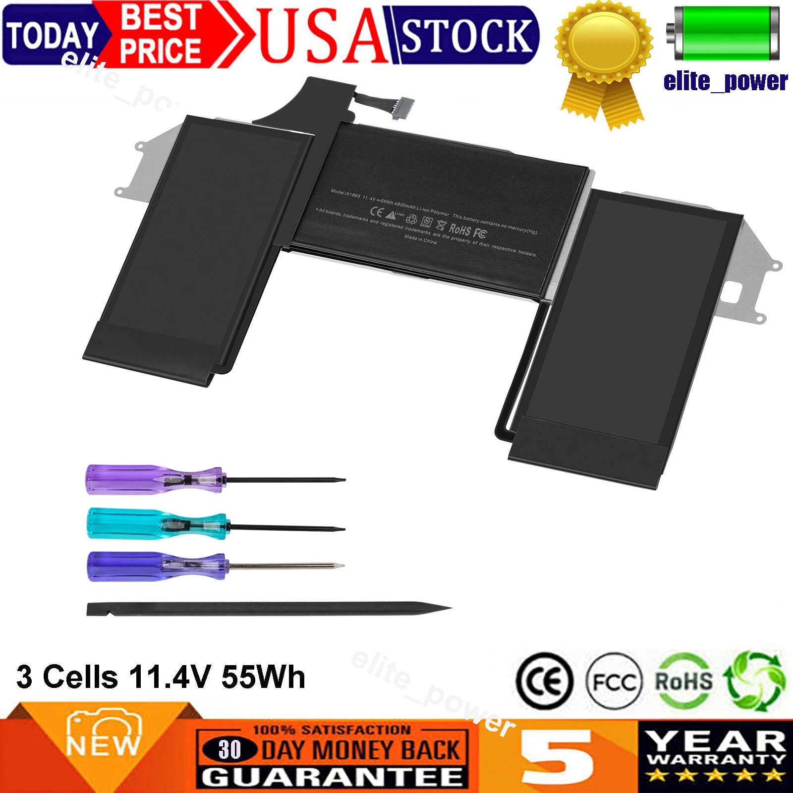 A1965 A1932 A2179 Battery For MacBook Air 13 Inch Retina Early 2018 2019 2020