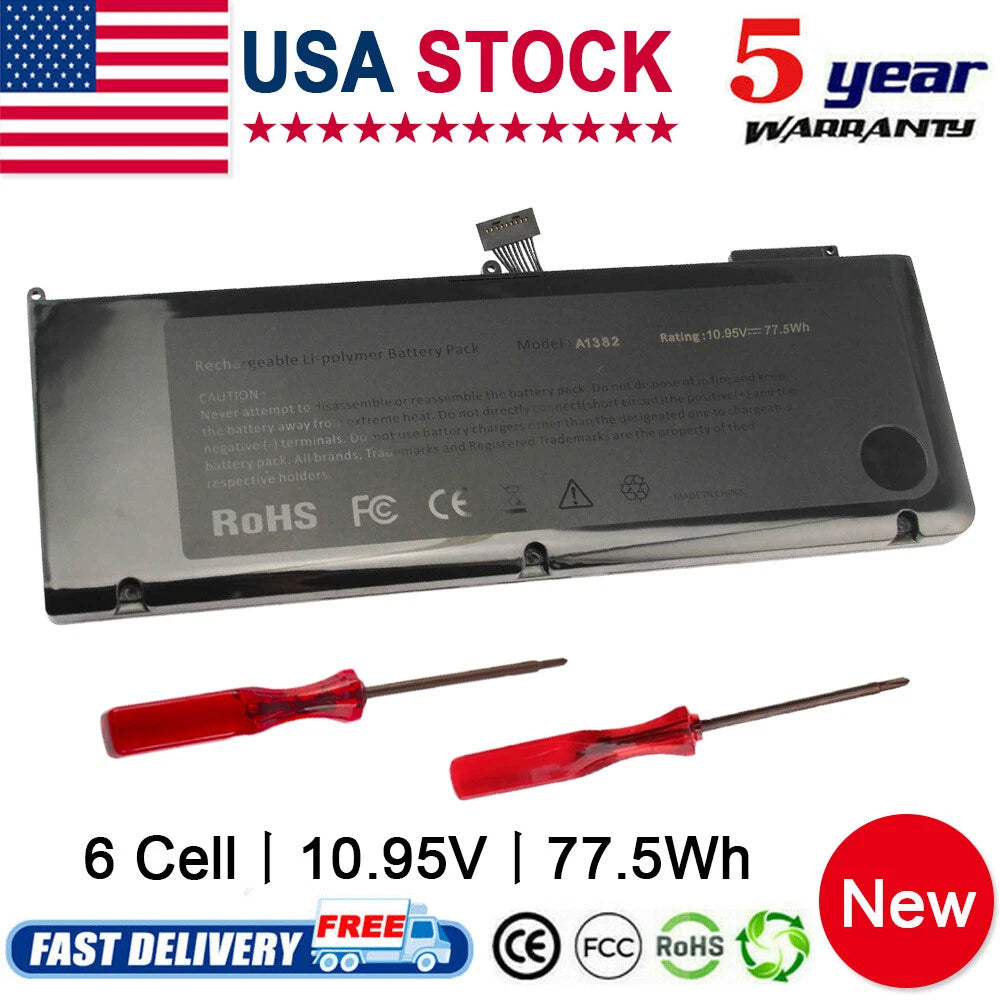 A1382 Battery For MacBook Pro 15" A1286 020-7134-A (Early /Late 2011 Mid 2012)