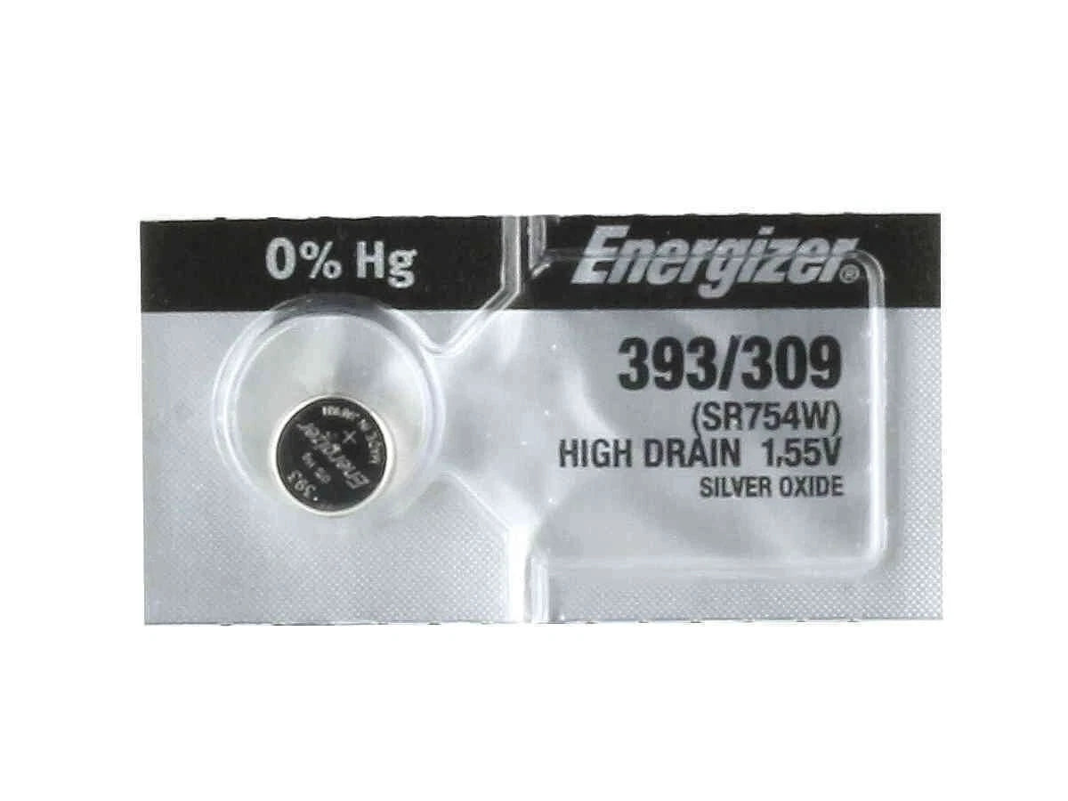 2 Pk Energizer 393 309 SR754 LR754 SR48 LR48 AG5 193 V393 D393 RW28 S15 Battery