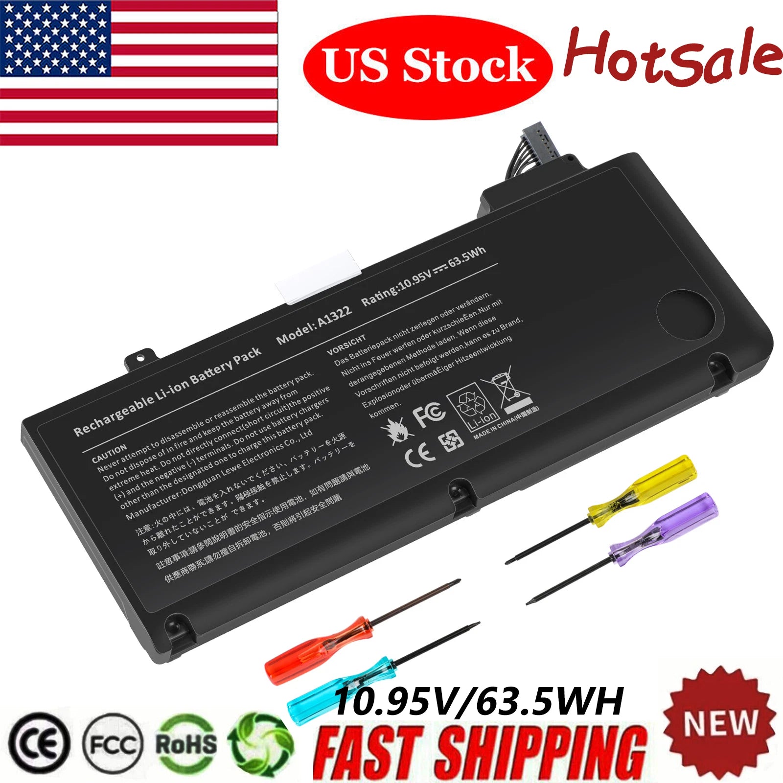 Battery For Apple MacBook Pro 13" A1278 A1322 (2009 2010 2011 2012 Version)