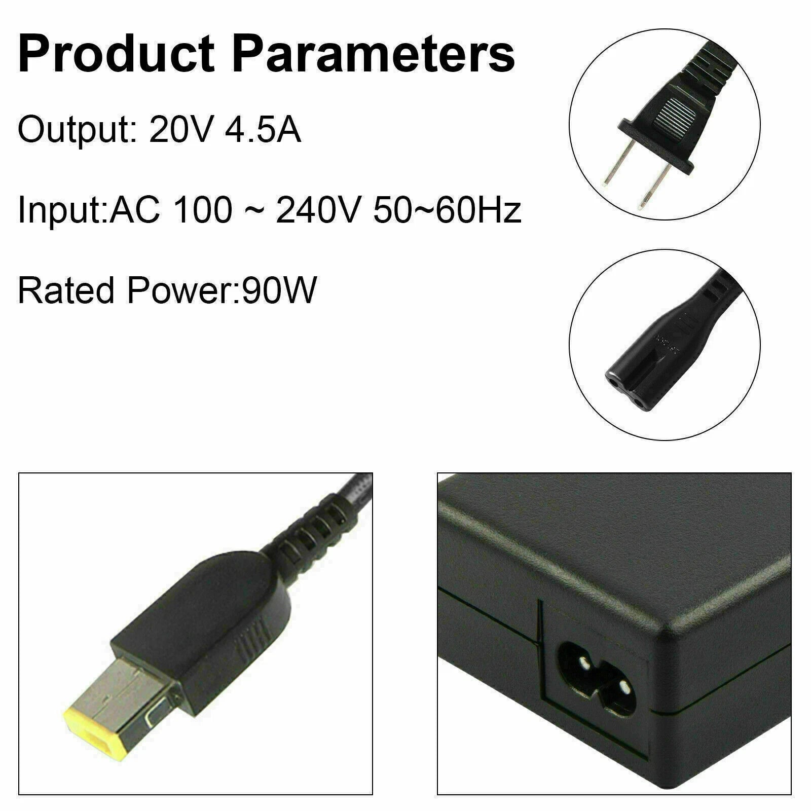 90W AC Adapter Charger For Lenovo Thinkpad L440 L450 L540 X250 T540p T550 T560