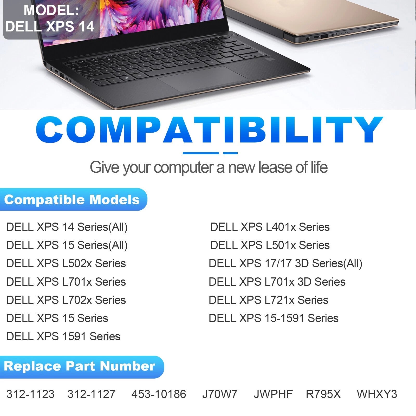 NEW Battery For Dell XPS 14 L401X 15 L501X L502X L701x L702x 15-1591 J70W7 JWPHF