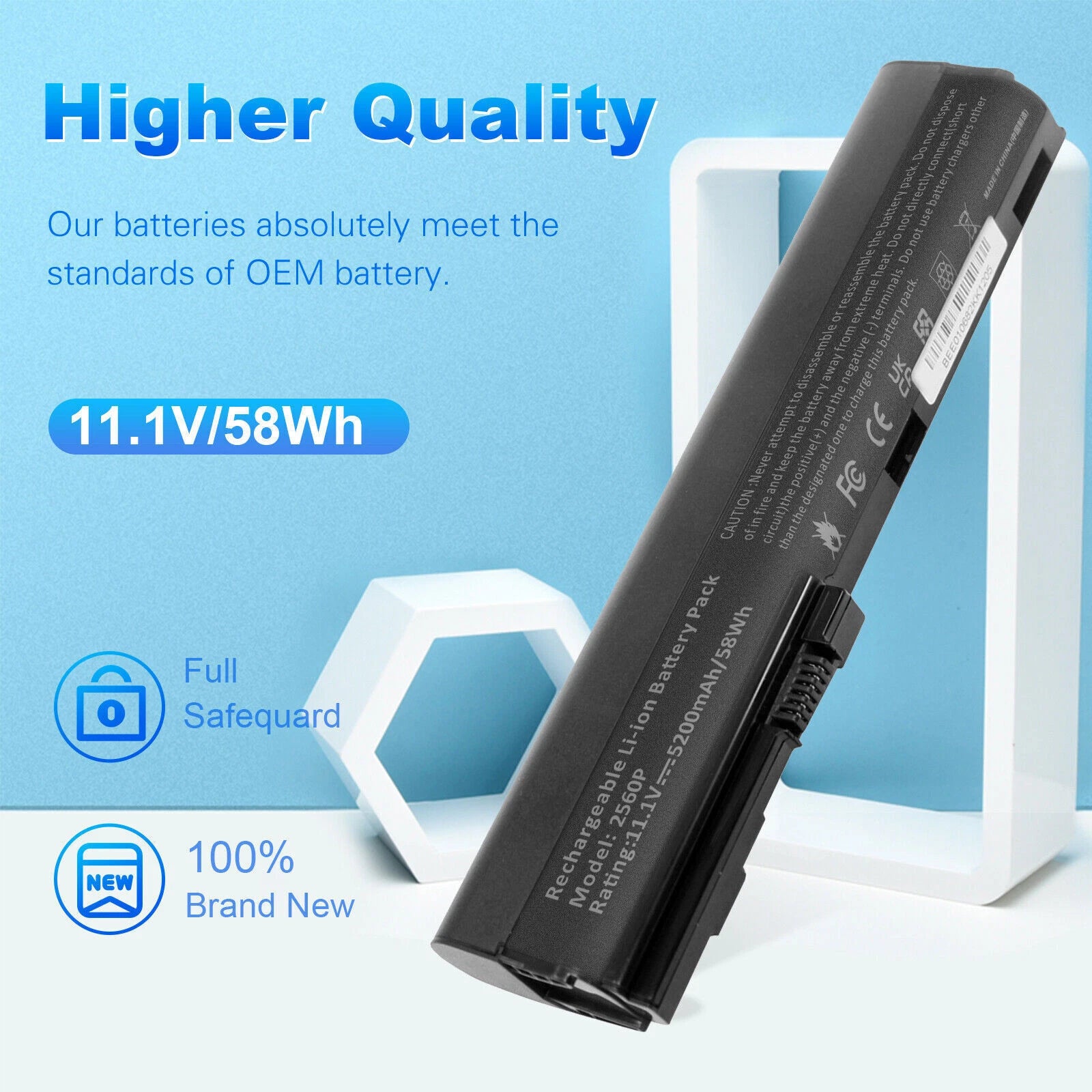 Laptop Battery For HP Elitebook 2560p 2570p SX03 SX06 632423-001 632421-001