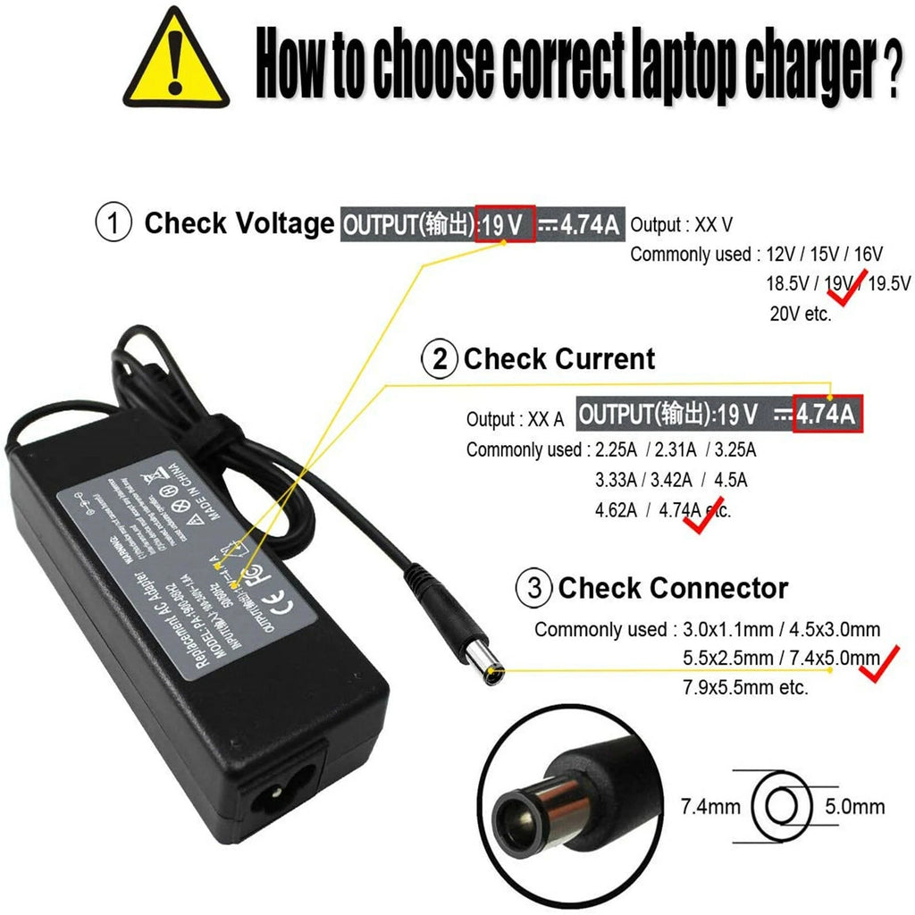 AC Adapter For HP Probook 6545b 6550b 6560b 6565b 6570b Power Cord Charger 90W