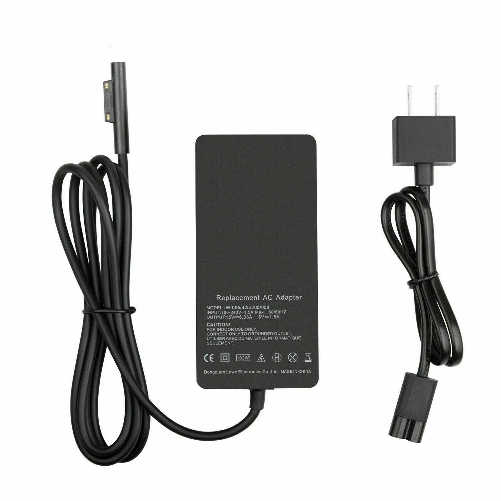 For Microsoft Surface Pro 8 7 3 4 5 6 Book Power Adapter 65W/44W Laptop Charger