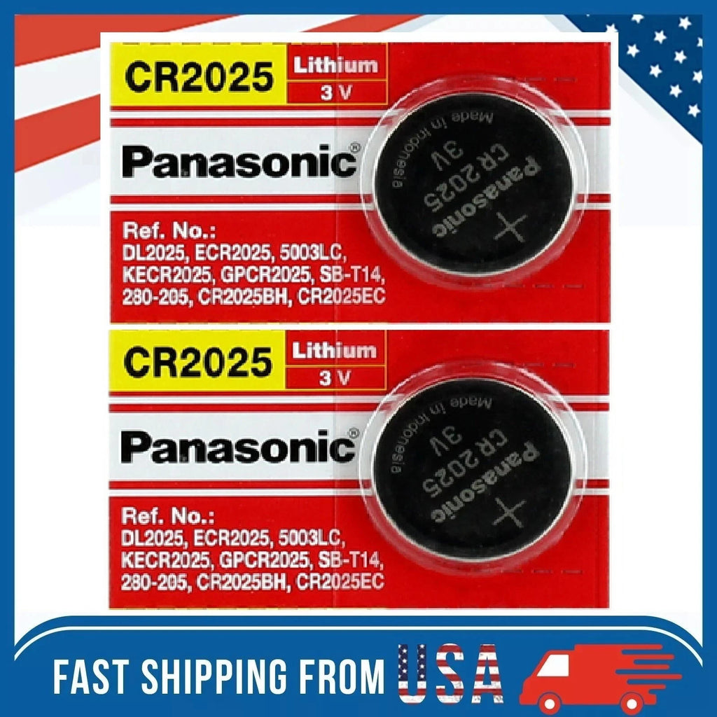LOT 10-100 Panasonic LITHIUM BATTERY 3V CR2025 2025 BR2025 DL2025 Button Cell