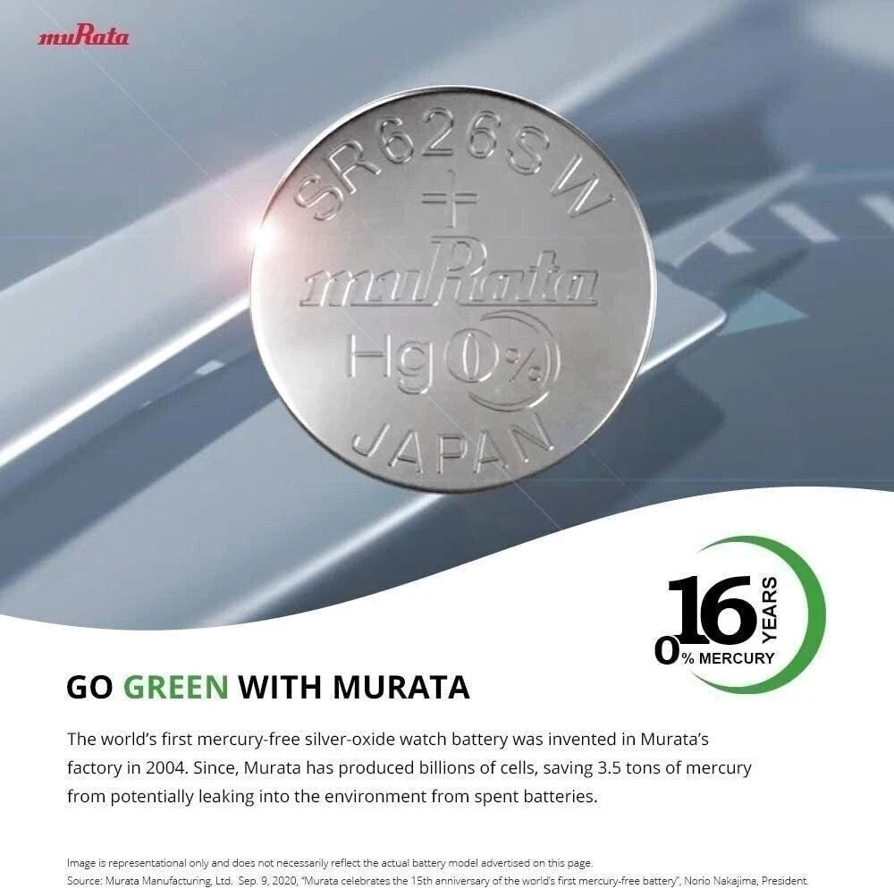 Murata 364 SR621SW Battery 1.55V Silver Oxide Watch Button Cell Contractor...