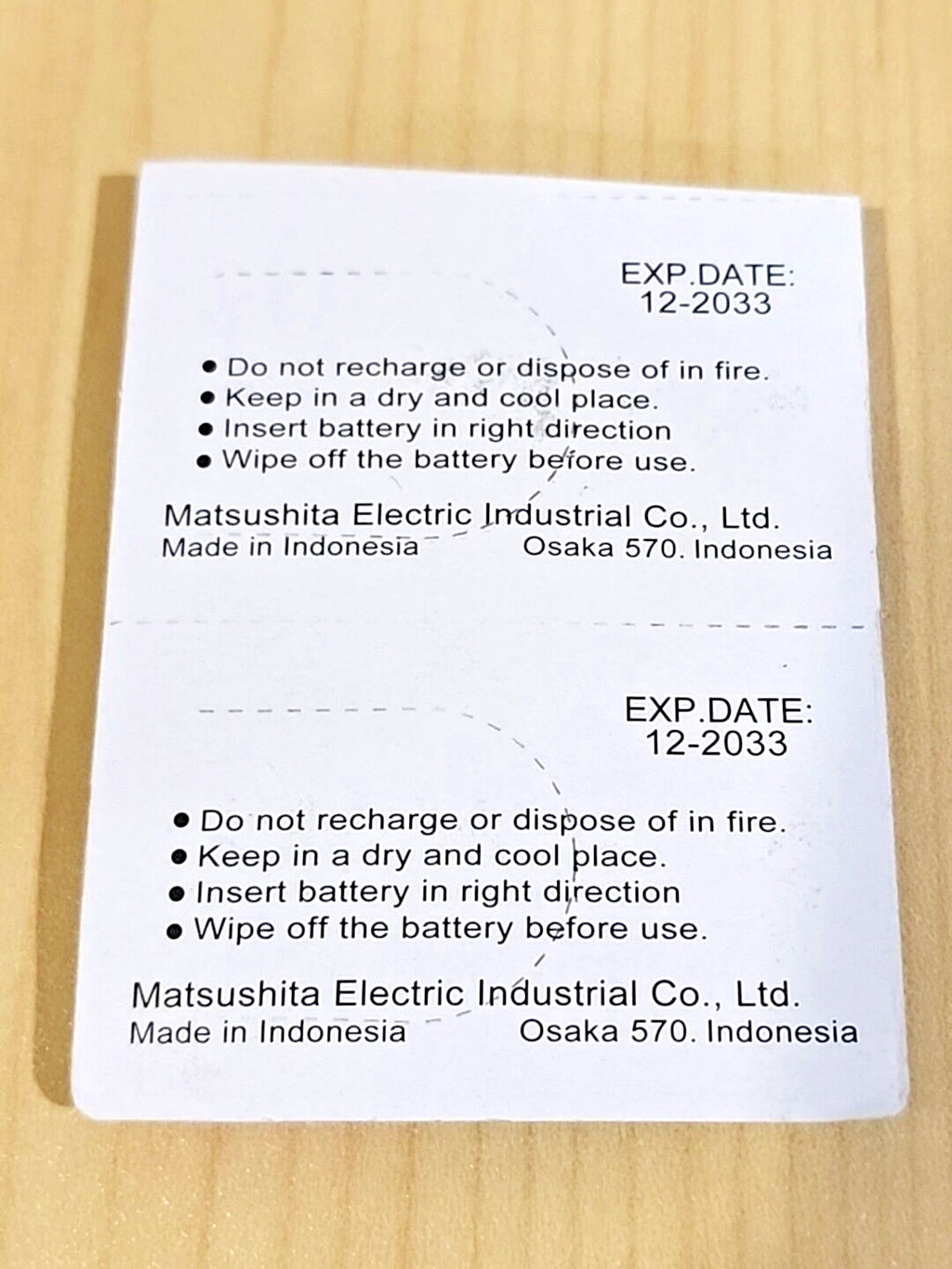 5 pc Carded CR2430 Battery 3V Lithium Coin Cell DL2430 Expire 12/2034