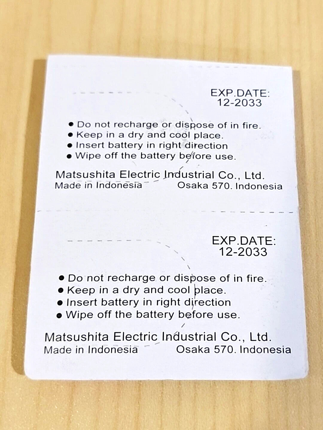 5 pc Carded CR2430 Battery 3V Lithium Coin Cell DL2430 Expire 12/2034