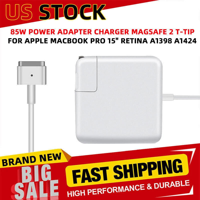 85W Power Adapter Charger for Macbook Pro 15'' 2015 2014 2013 A1424 A1398 Gen2