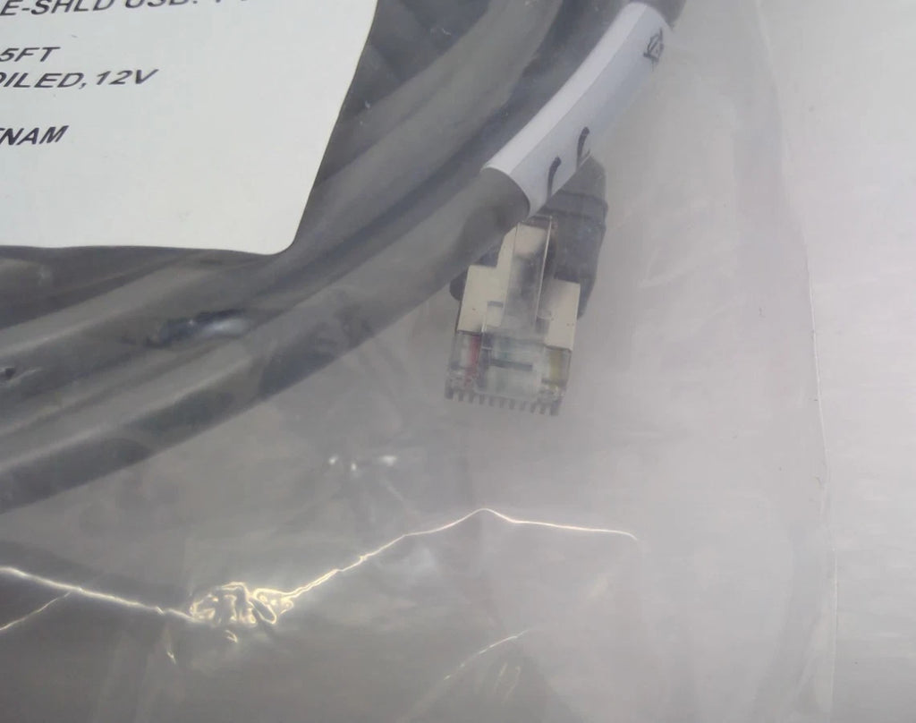 NEW Zebra CBA-U28-C15ZBR Powered USB 12V TO RJ45 15FT(4.6M) COILED CABLE