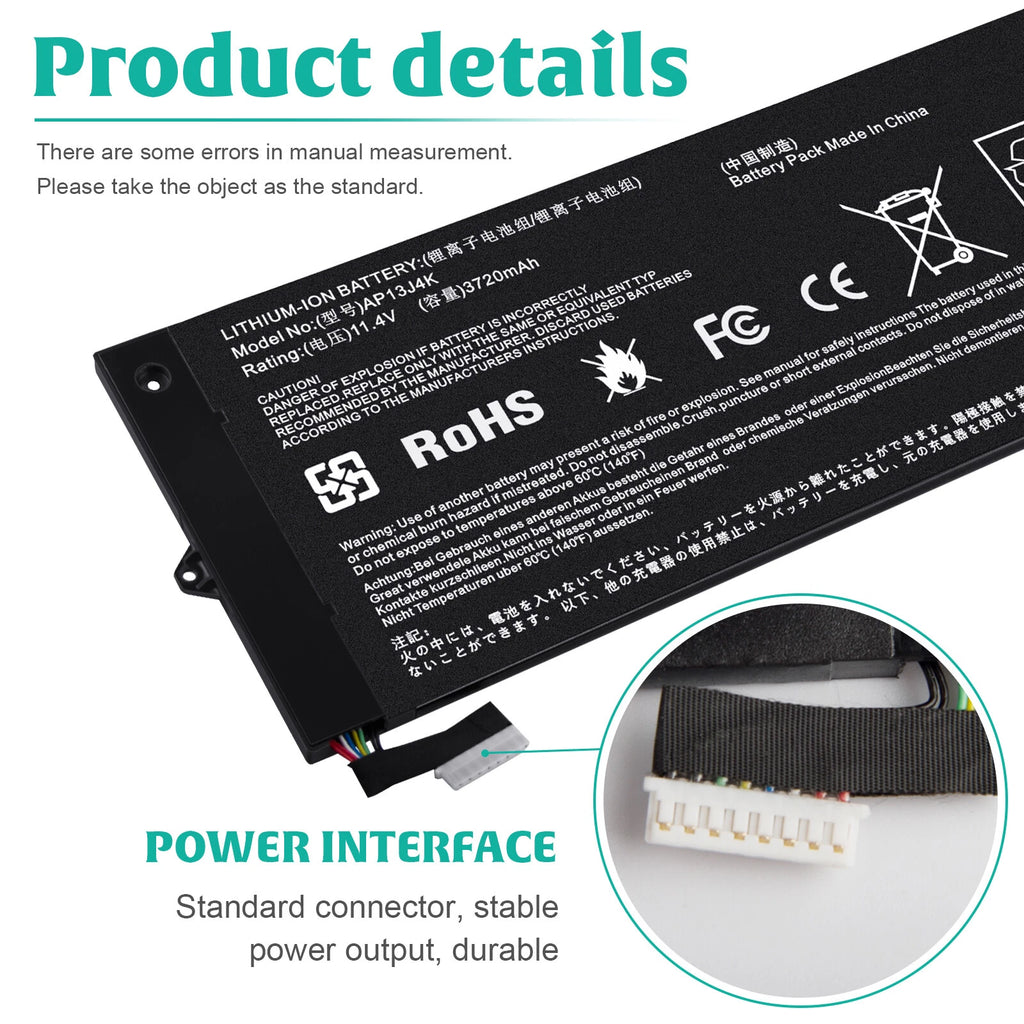 ?AP13J3K AP13J4K Battery For Acer Chromebook C720 C720P C740 14 CB3-431 3720mAh