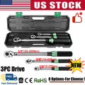 ?1/4''/3/8''/1/2''Drive Torque Wrench Set Click Torque Wrench Adjustable 72Tooth