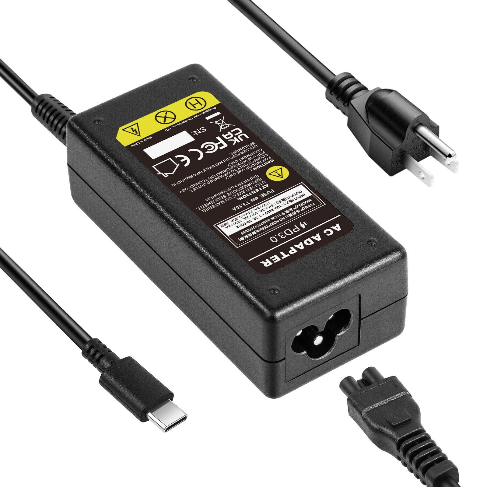 45W USB C AC Adapter Charger For Lenovo IdeaPad 3 CB 14M836 82KN 14w 81MQ000JUS
