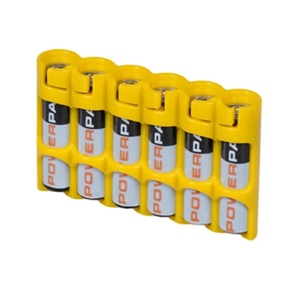 Powerpax SlimLine AAA Yellow Battery Case