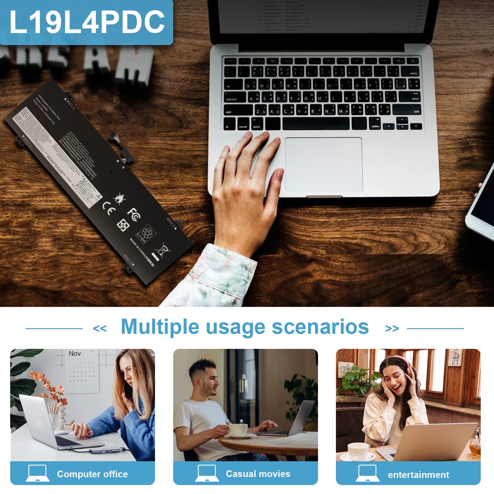 L19C4PDC L19M4PDC L19L4PDC Battery For Lenovo Ideapad Yoga 7i 7-14ITL5 7-14ARB7