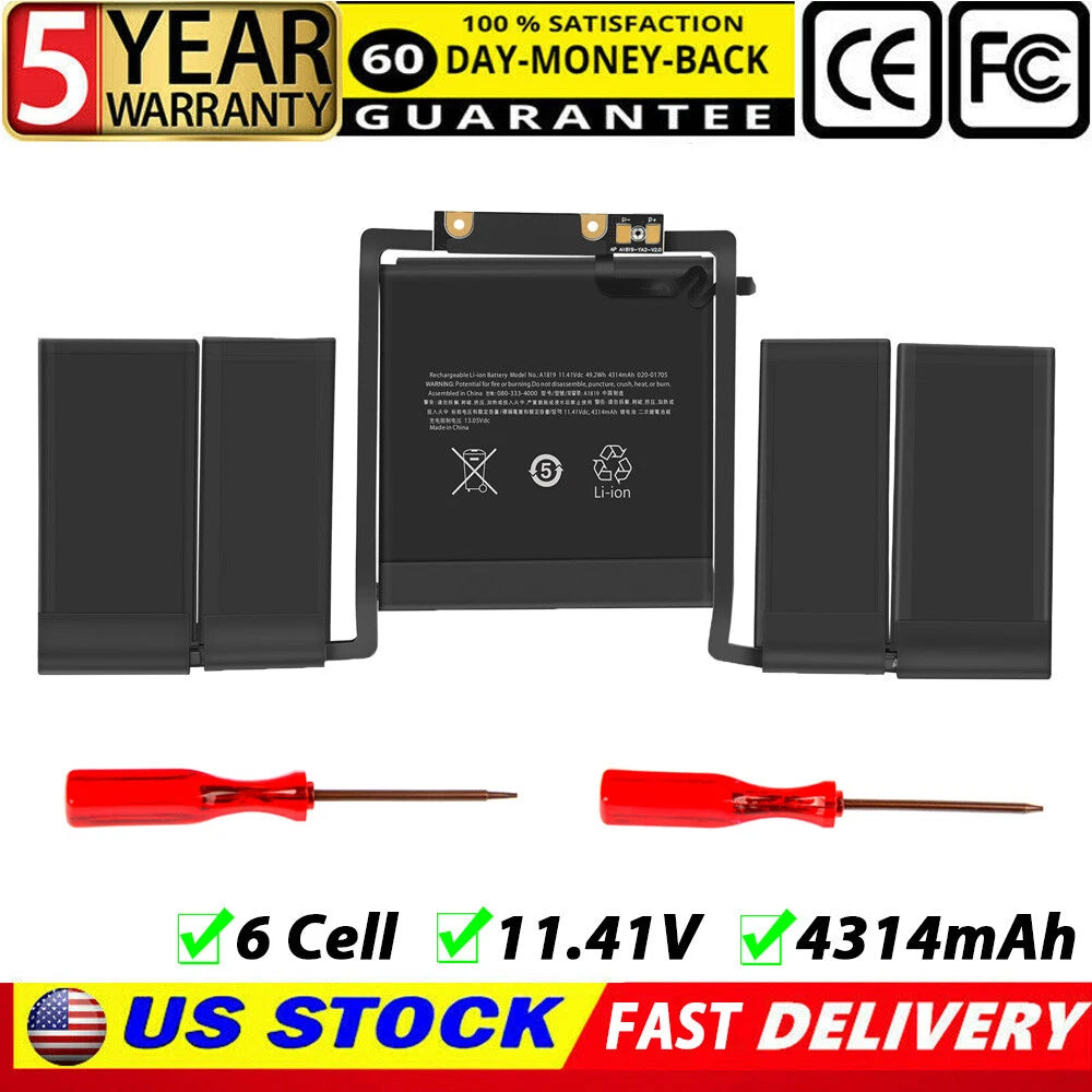A1819 A1706 Battery For Macbook Pro 13" A1706 Later 2016 mid 2017 EMC 3071 3163