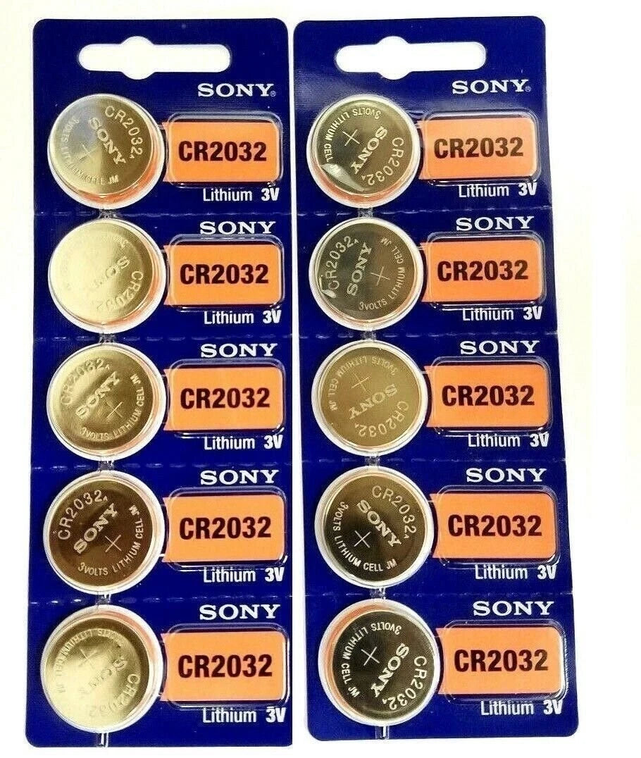 10 Pack SONY CR2032 3V Lithium Coin Battery New expire 2028