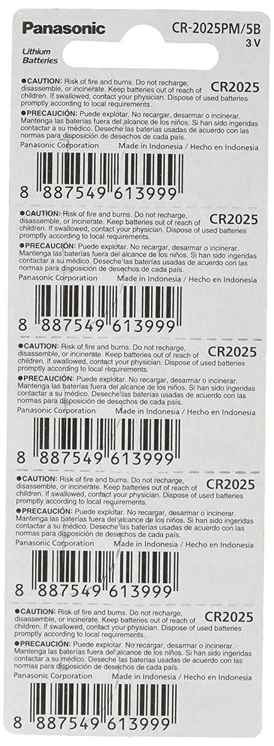 Panasonic CR2025-5 CR2025 3V Lithium Coin Battery