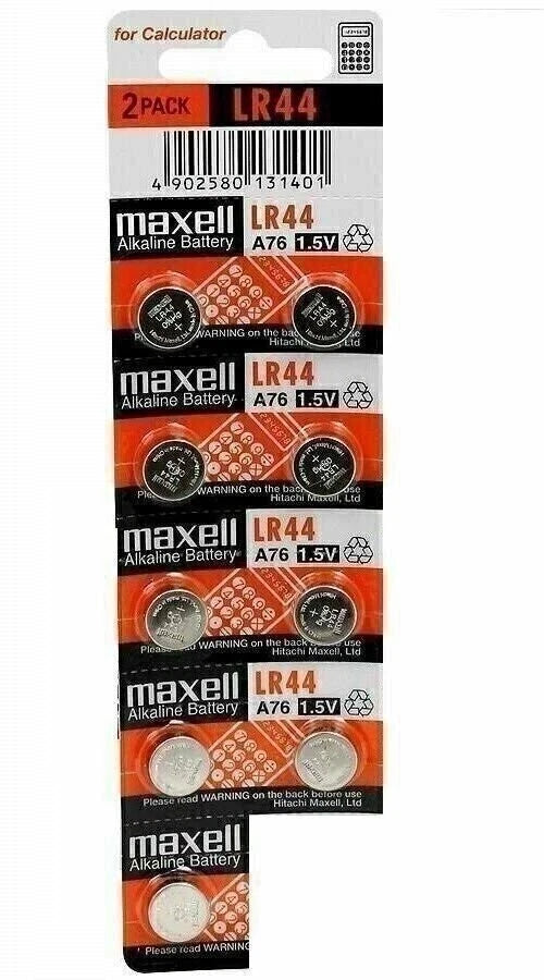 LR44 Maxell (6 piece) LR44 MAXELL A76 L1154 AG13 357 New Alkaline Battery