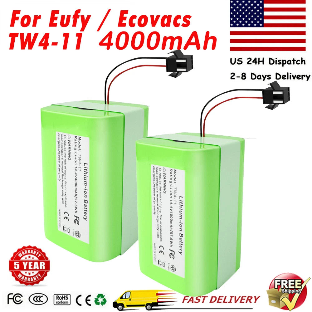 New 14.4V 4000mAh Battery For RoboVac 11S,11S MAX/ Ecovacs Deebot N79S N79 DN622