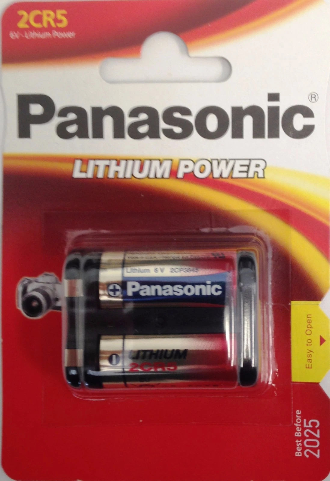 4 Pcs Panasonic 2CR5 6V Lithium Photo Battery, DL45 KL2CR5 5032LC