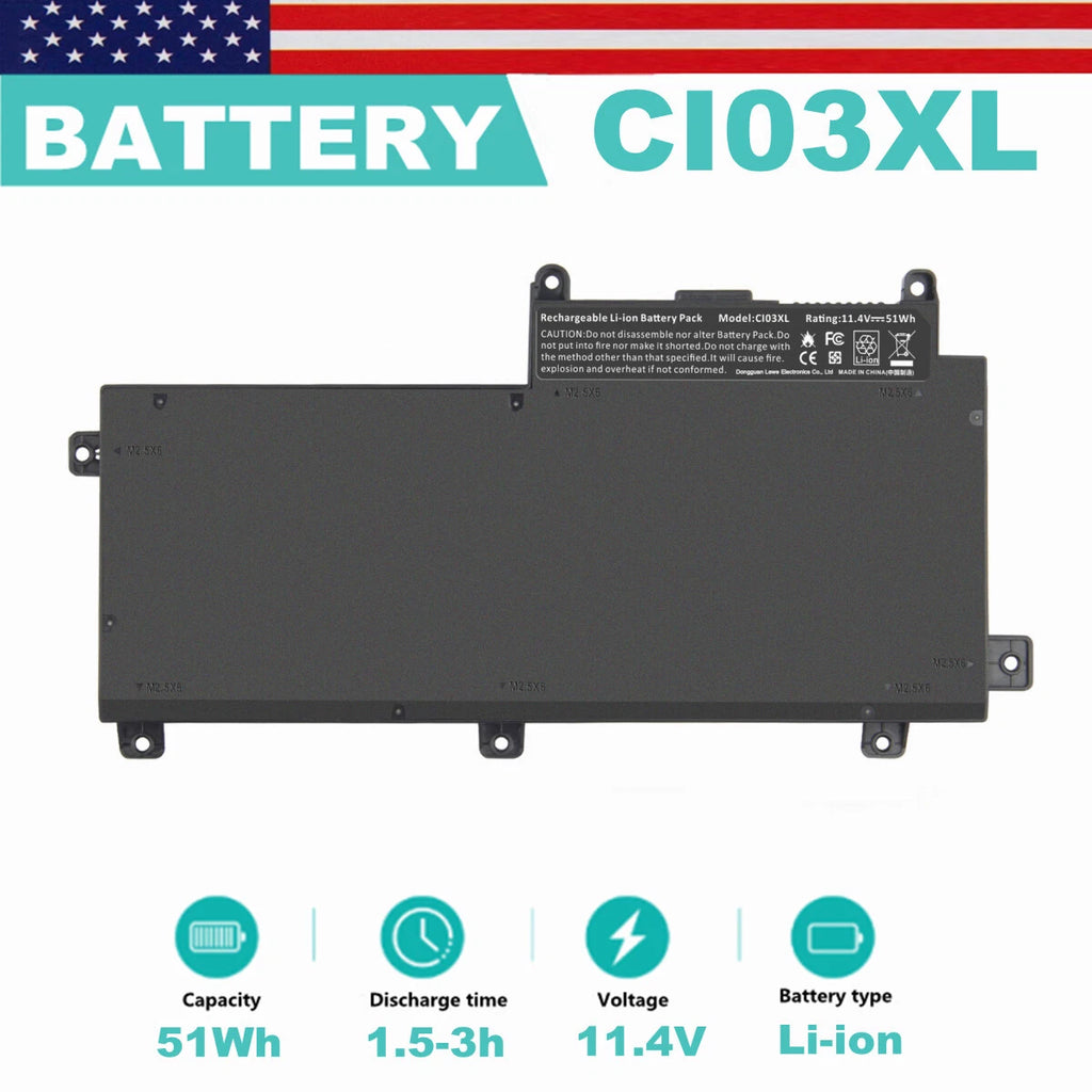 Battery for HP ProBook 640 645 650 G2 CI03 CI03XL HSTNN-UB6Q 801554-001 51Wh