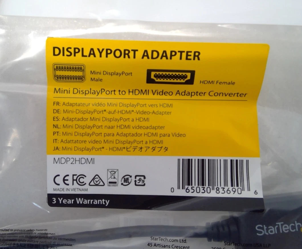 Lot of 10 StarTech.com MDP2HDMI Mini DisplayPort to HDMI adapter-1080p Converter