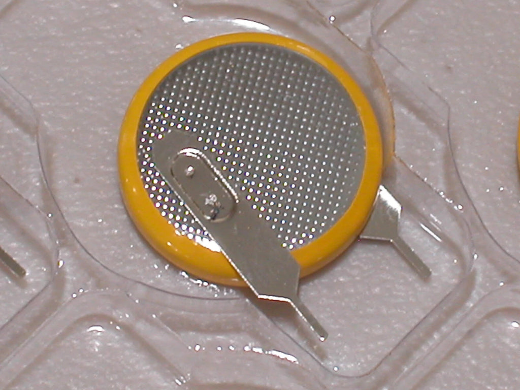 2 NEW CR2032 Lithium Battery CMOS with solder tabs 10mm tab spacing