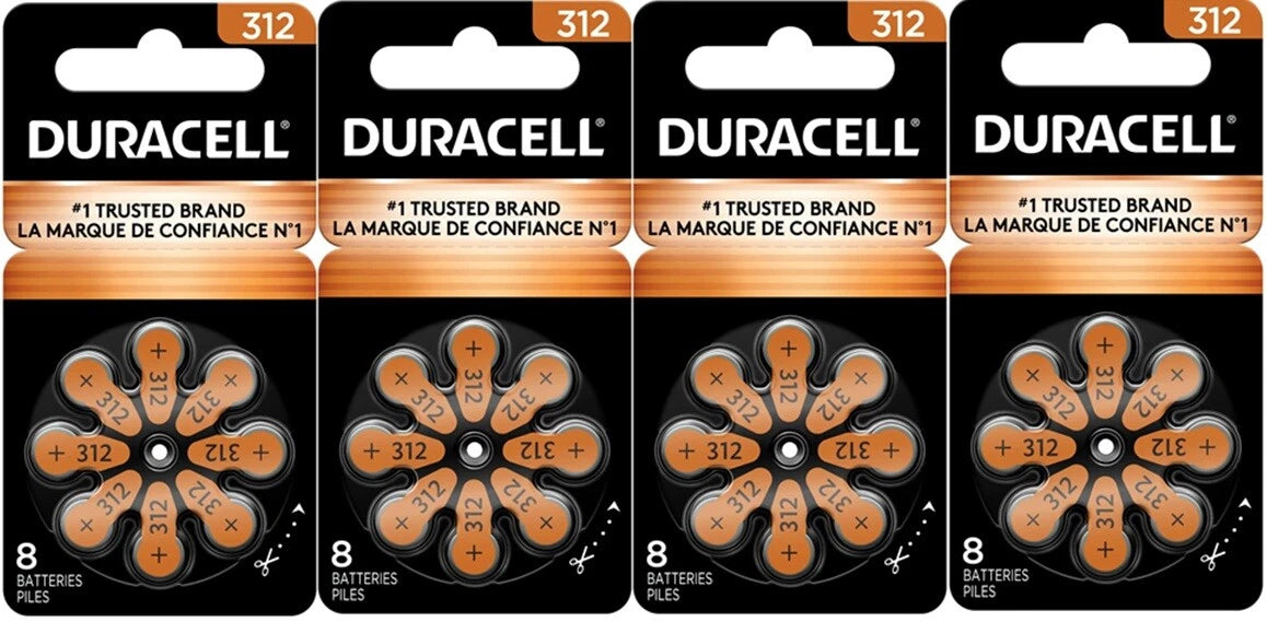Duracell Hearing Aid Batteries Size 312 - Fast shipping- Fresh Exp-2029