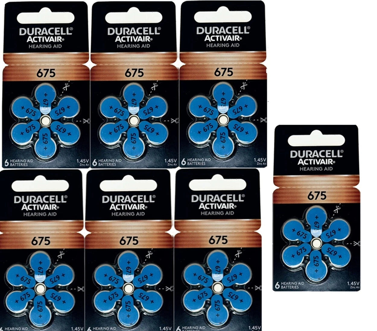 Duracell Size 675 Hearing aid batteries 12 to 120 Batteries