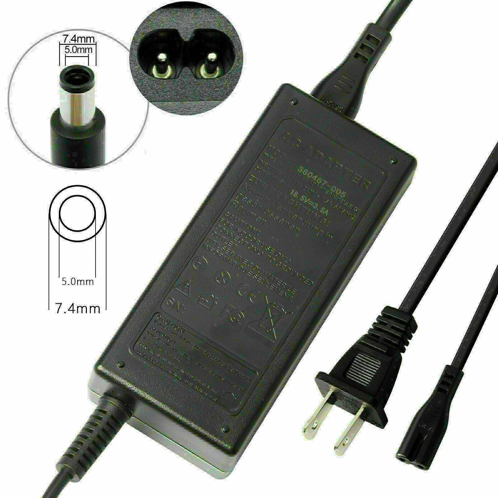 For HP EliteBook Revolve 810 G2 810 G3 AC Adapter Charger Power Supply Cord 65W